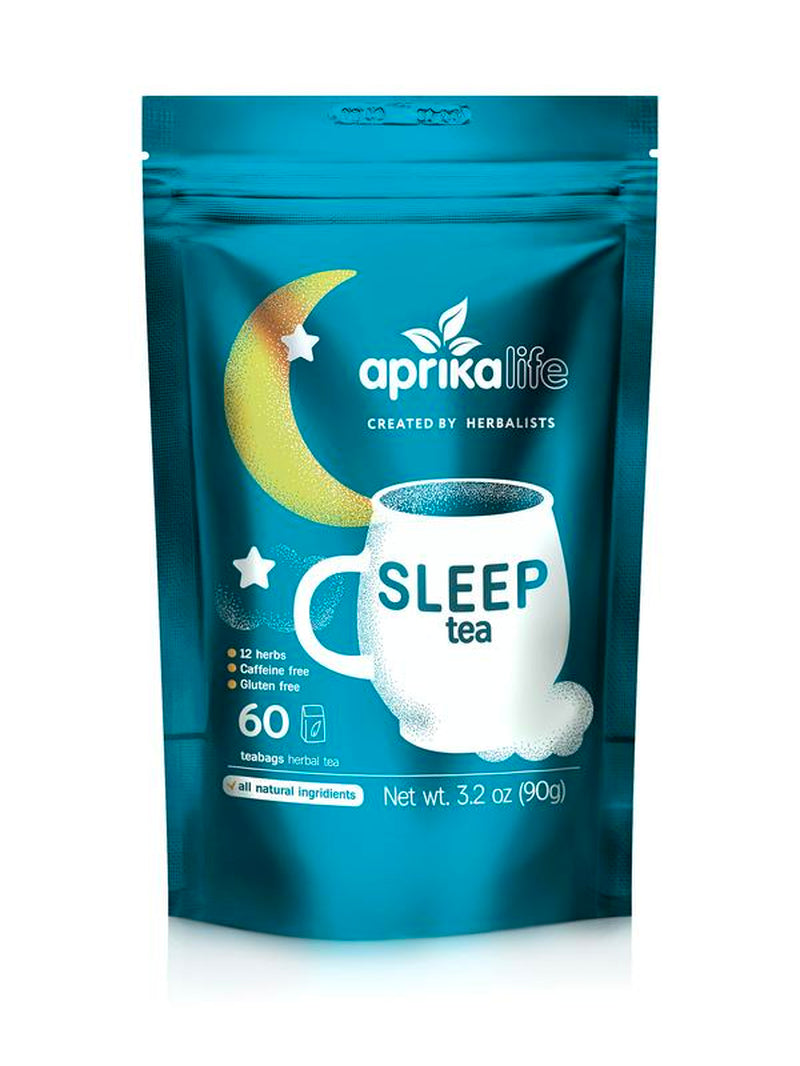 Sleep Tea with Sleep Guide, Natural Herbal Tea with 12 Herbs Created by Herbalists, Promotes Relaxation, Stress Relief - Wellness Tea Blend - 60 Bags