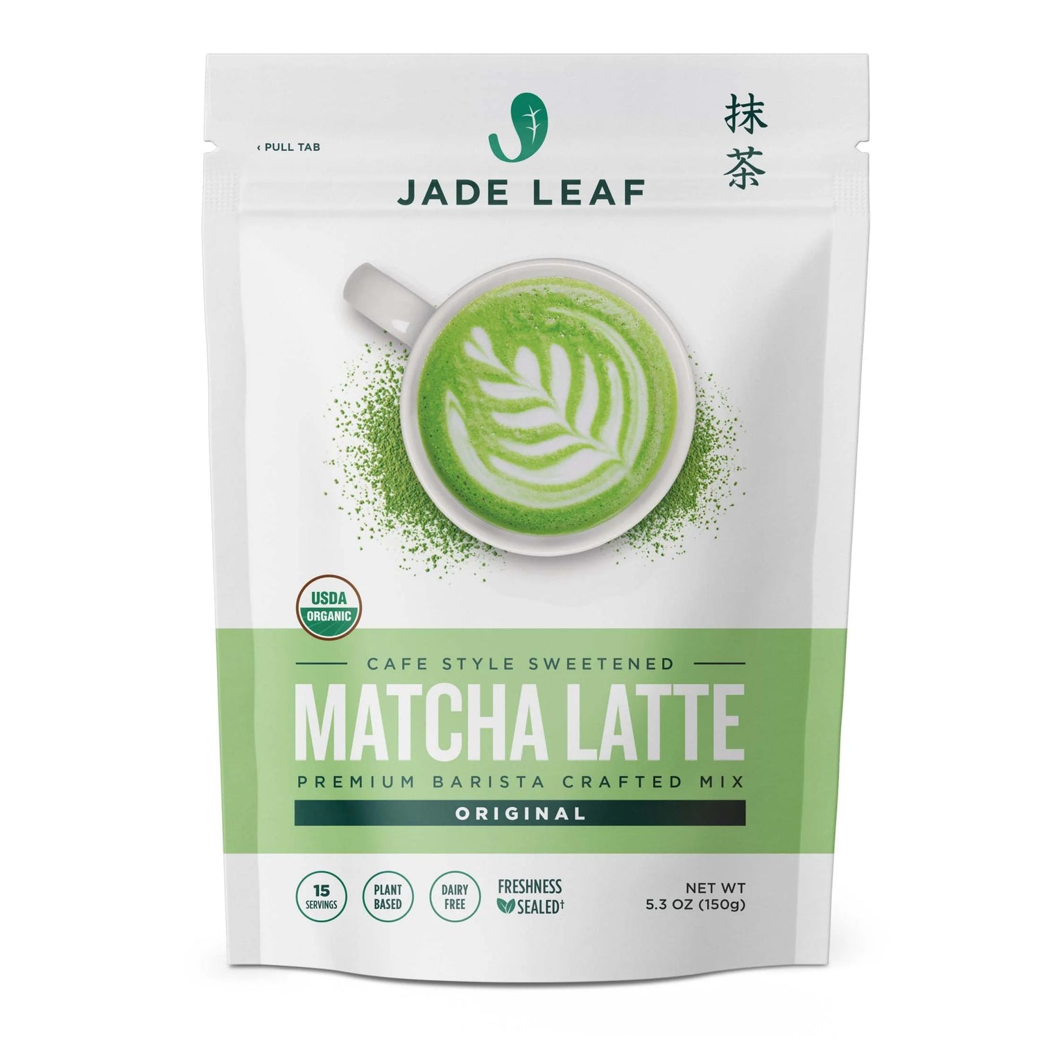 Matcha Latte Powder Mix, Original, Organic, Dairy-Free, 5.3Oz Pouch