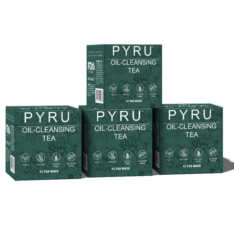 Pyru Herbal Cleansing Tea – 10 Natural Herbs for Bloating, Digestive Support & Gentle Inner Balance | Chinese Herbal Formula · Caffeine-Free Wellness Drink for Women & Men