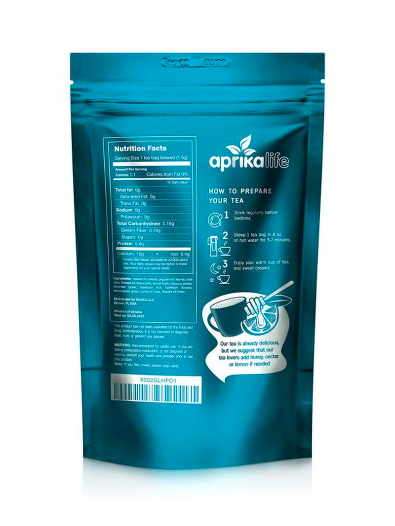 Sleep Tea with Sleep Guide, Natural Herbal Tea with 12 Herbs Created by Herbalists, Promotes Relaxation, Stress Relief - Wellness Tea Blend - 60 Bags