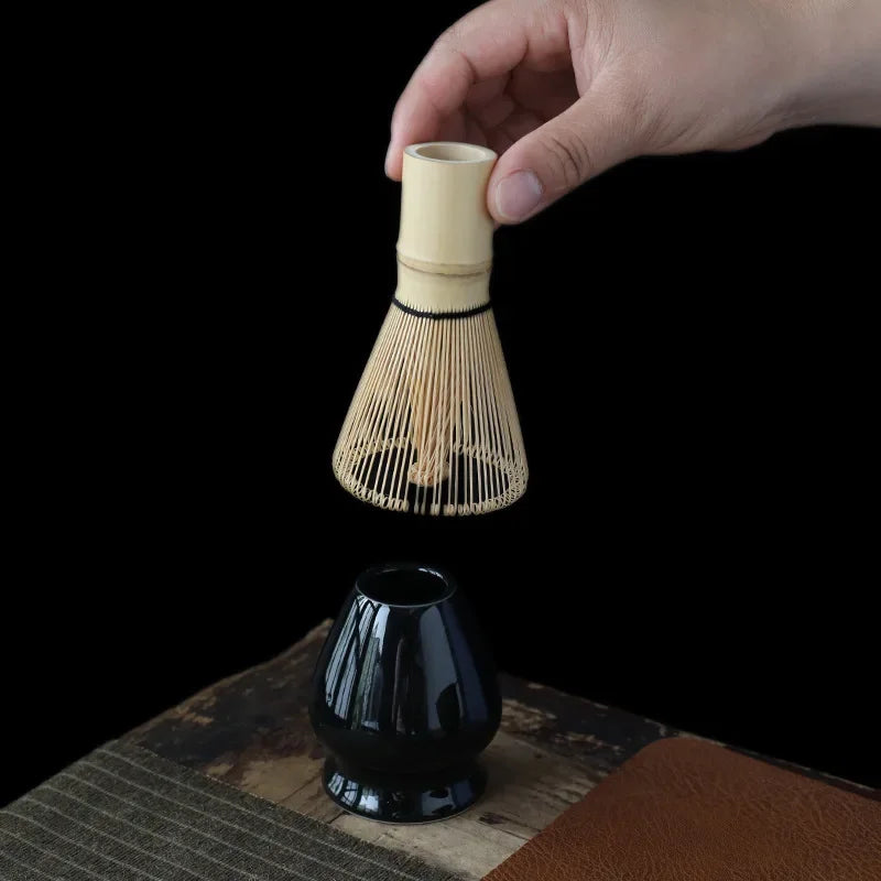 4-7Pcs Handmade Home Easy Clean Coconut Matcha Tea Set Tool Stand Kit Bowl Whisk Scoopbirthday Gift Ceremony Kitchen Supplies