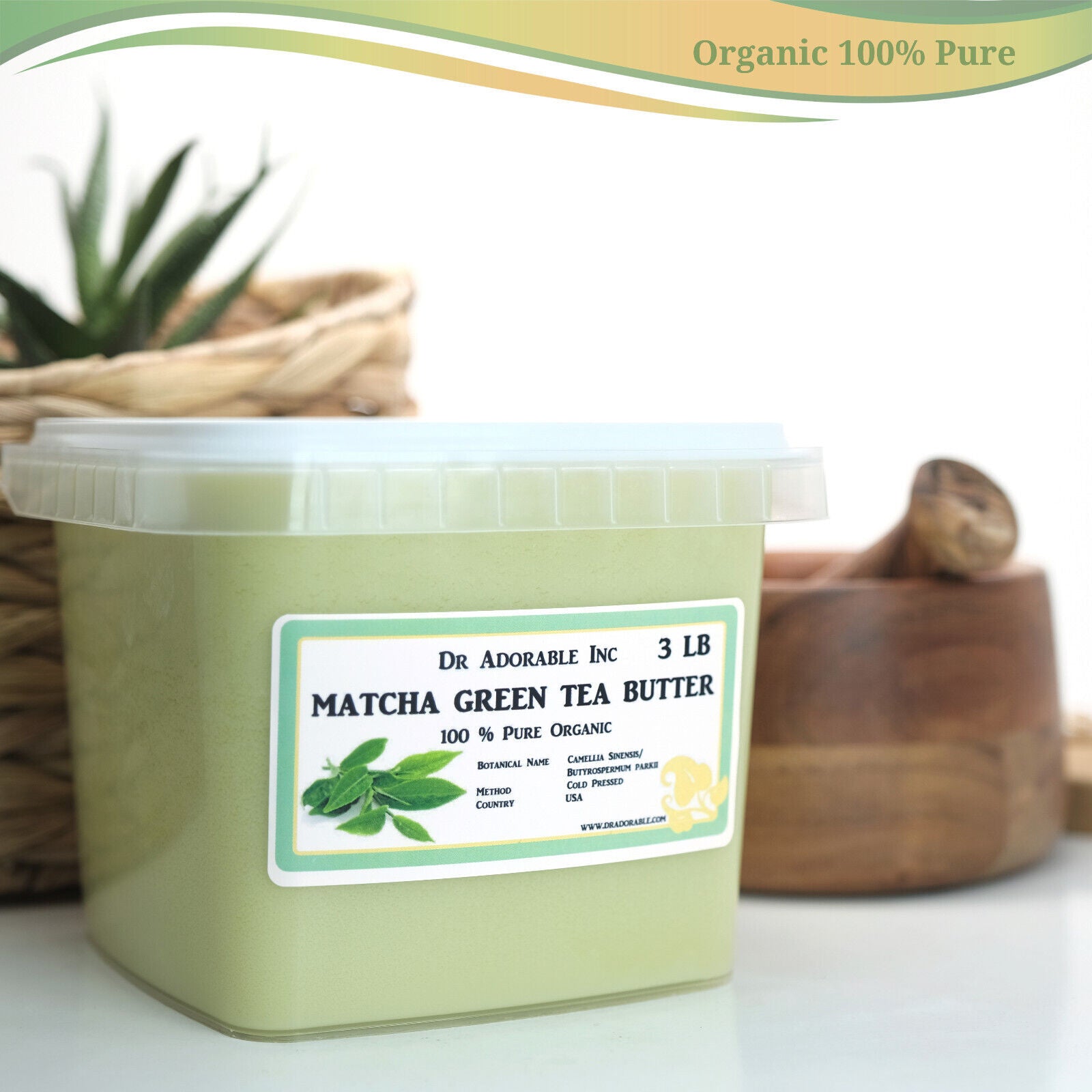 Green Tea Matcha Butter Refined Organic 100% Pure 2Oz up to 12Lb Free Shipping!