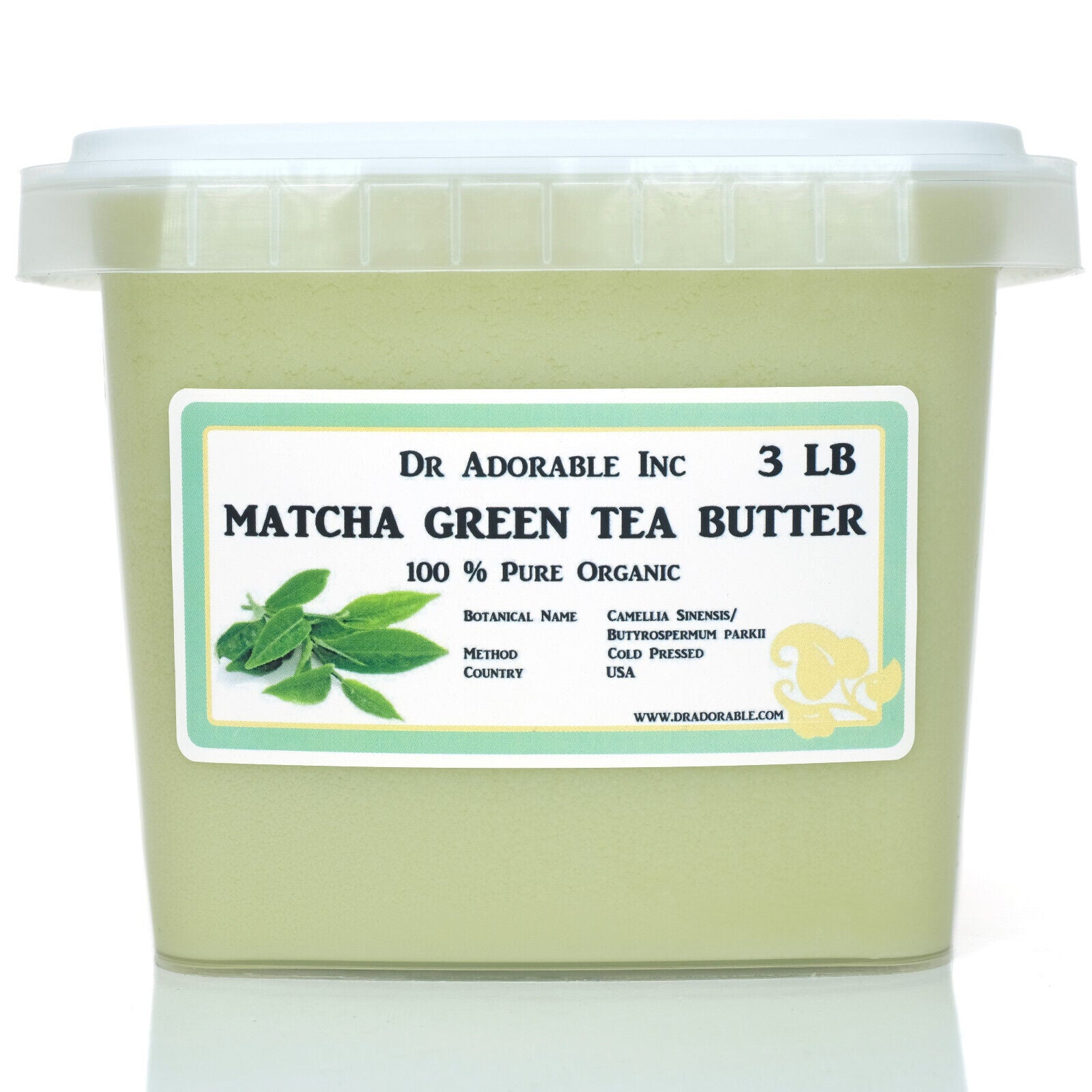 Green Tea Matcha Butter Refined Organic 100% Pure 2Oz up to 12Lb Free Shipping!