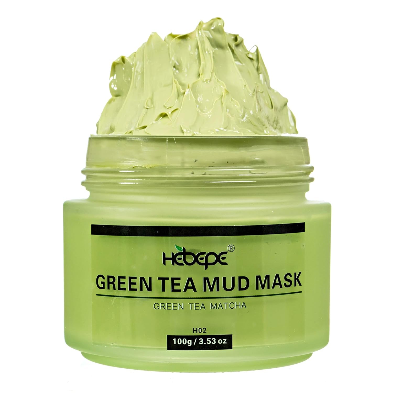 Green Tea Matcha Mud Mask with Aloe Vera, Deep Cleansing, Hydrating, and Relaxing Volcanic Clay Facial Mask